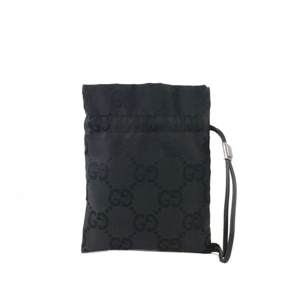 GUCCI Jumbo GG Canvas Small Handbag Pouch Black Vintage Old Gucci cwkemy