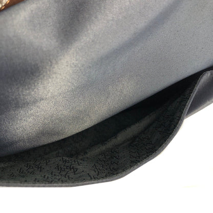 Yves Saint Laurent yEmbossed  Nylon x leather 2way bostonba shoulder bag navy x brown vintage old yf3gf4