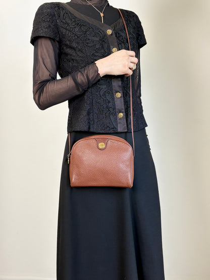 Christian Dior CD Logo Small Shoulder bag Brown Vintage 5tbhx8