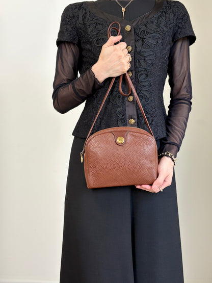 Christian Dior CD Logo Small Shoulder bag Brown Vintage 5tbhx8