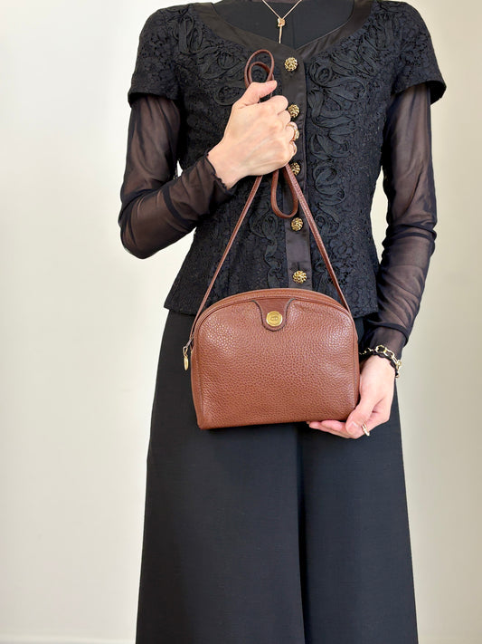 Christian Dior CD Logo Small Shoulder bag Brown Vintage 5tbhx8