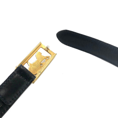 CELINE 馬車皮帶 黑色 復古舊款 Celine 4nsc4t