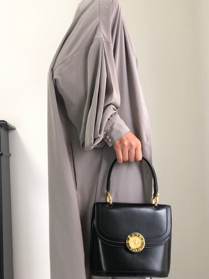CELINE Medal Motif Handbag Black Vintage tgv7x5
