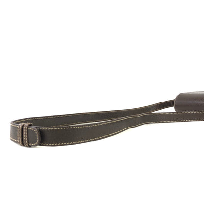 GUCCI bamboo leather crossbody shoulder bag Brown Vintage Old 6t7smn