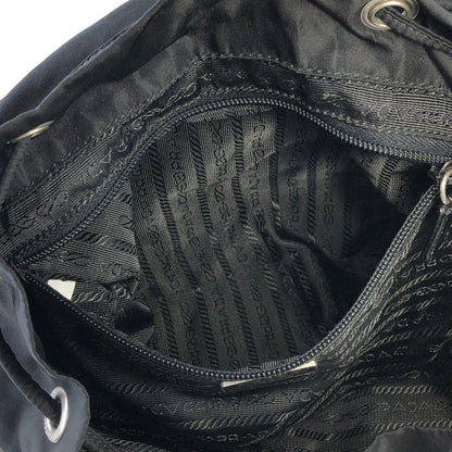 PRADA Triangle Logo Nylon Leather Backpack Black Vintage Old uhadjd