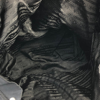 PRADA Triangle Logo Nylon Leather Backpack Black Vintage Old uhadjd