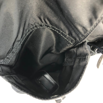 PRADA Triangle Logo Nylon Leather Backpack Black Vintage Old uhadjd