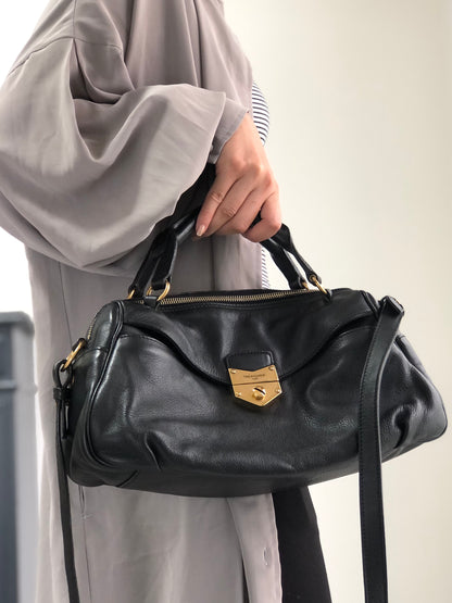 Yves Saint Laurent Two-way Handbag Shoulder bag Black Vintage wu64ez