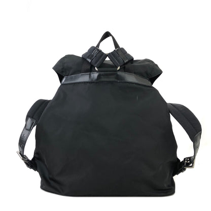 PRADA Triangle Logo Nylon Leather Backpack Black Vintage Old uhadjd