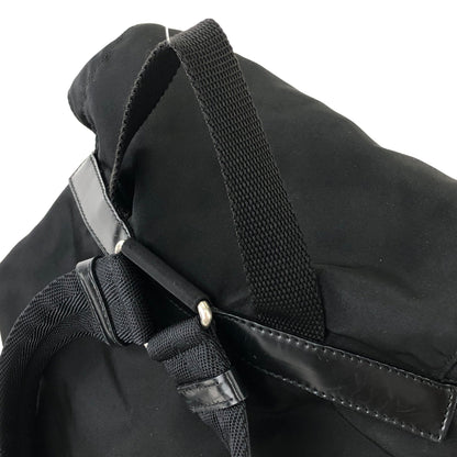 PRADA Triangle Logo Nylon Leather Backpack Black Vintage Old uhadjd