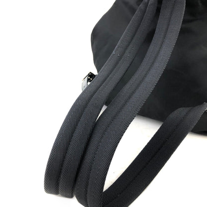 PRADA Triangle Logo Nylon Leather Backpack Black Vintage Old uhadjd