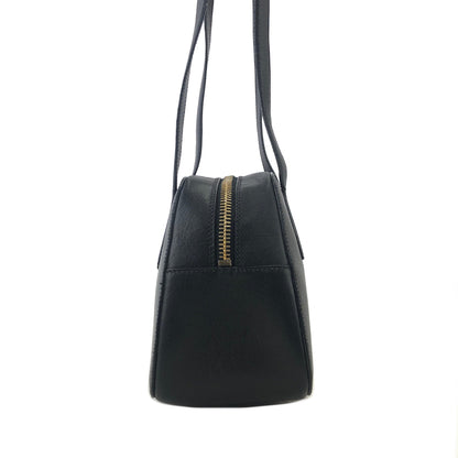 PRADA logoEmbossed  saffiano leather  side lock shoulder bag black Vintage Old 7yy5td