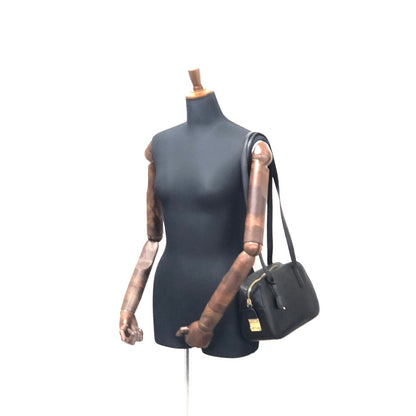 PRADA logoEmbossed  saffiano leather  side lock shoulder bag black Vintage Old 7yy5td