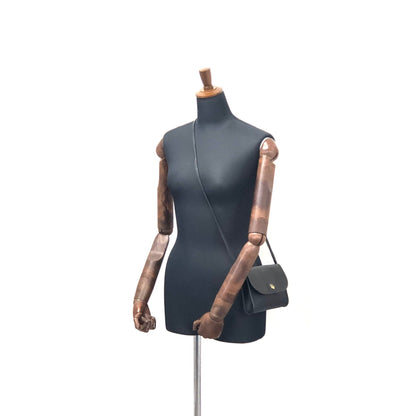 Christian Dior Logo Honeycomb Pattern Chain Crossbody Shoulderbag Black Vintage Old gxbk7s