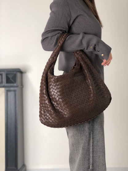 Bottega Veneta Intrecciato Shoulder bag Hobobag Brown Vintage 8kxwhy
