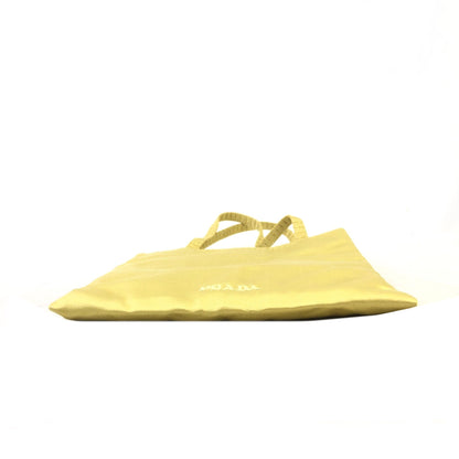 PRADA Logo Satin Tote bag Handbag Yellow Vintage p7ywbw