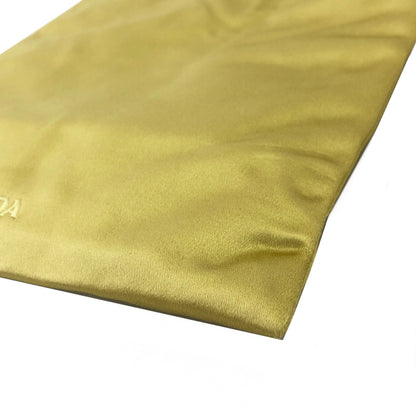 PRADA Logo Satin Tote bag Handbag Yellow Vintage p7ywbw