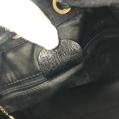 GUCCI Logo Canvas Drawstring Shoulder bag Black Vintage Old Gucci jnaa8d