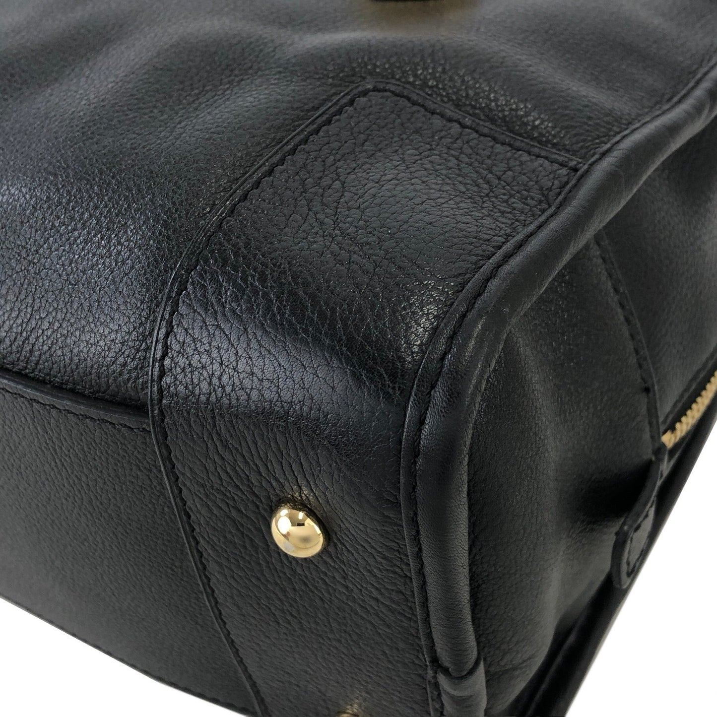 LOEWE Amazona 28 Anagram Leather Bostonbag Handbag Black Vintage f3cwxt