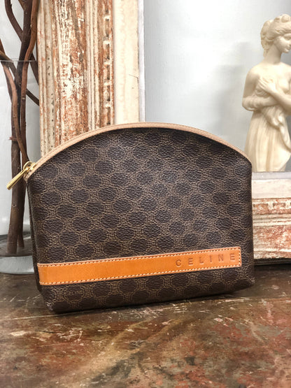 CELINE Macadam Logo 手拿包 棕色 復古 舊 CELINE wsa2z5