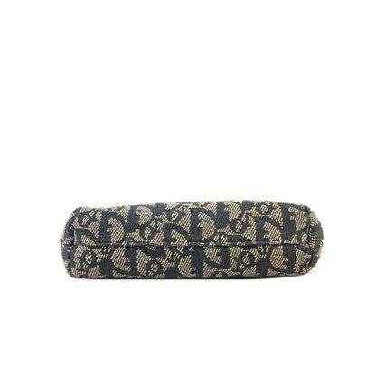 Christian Dior Trotter Jacquard 手拿包 海軍藍 復古 舊款 mz8vzi