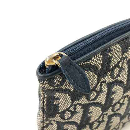 Christian Dior Trotter Jacquard 手拿包 海軍藍 復古 舊款 mz8vzi