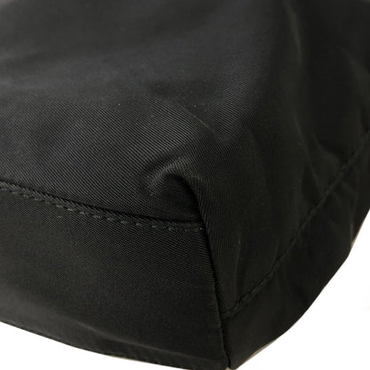PRADA Triangle logo plate Nylon shoulder bag Black Vintage Old 6ercv7