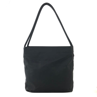 PRADA Triangle logo plate Nylon shoulder bag Black Vintage Old 6ercv7
