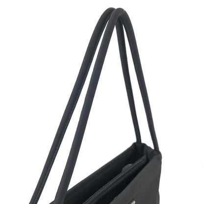 PRADA Triangle logo plate Nylon shoulder bag Black Vintage Old 6ercv7