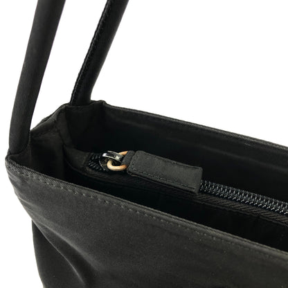 PRADA Triangle logo plate Nylon shoulder bag Black Vintage Old 6ercv7