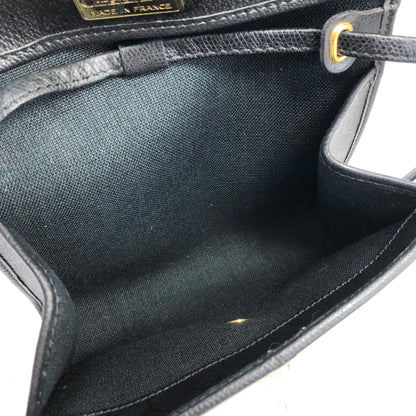 Christian Dior Logo Honeycomb Pattern Chain Crossbody Shoulderbag Black Vintage Old gxbk7s