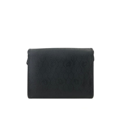 Christian Dior Logo Honeycomb Pattern Chain Crossbody Shoulderbag Black Vintage Old gxbk7s