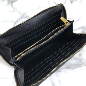 CELINE Macadam logo wallet purse black Accessory Vintage Old celine ua6yb2