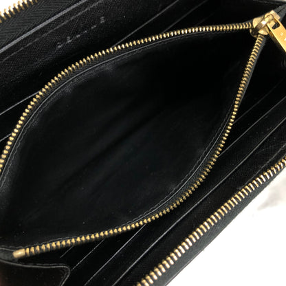 CELINE Macadam logo wallet purse black Accessory Vintage Old celine ua6yb2