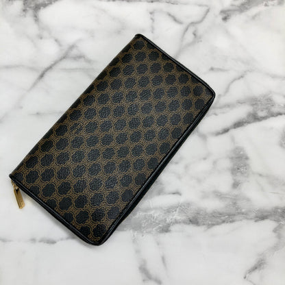 CELINE Macadam logo wallet purse black Accessory Vintage Old celine ua6yb2