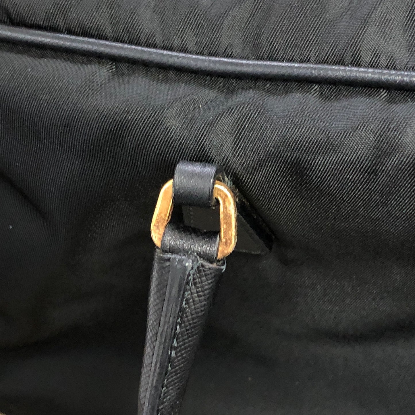 PRADA Tessuto Triangle Logo Small Boston bag Handbag Black BL0088 Vintage yaijvh