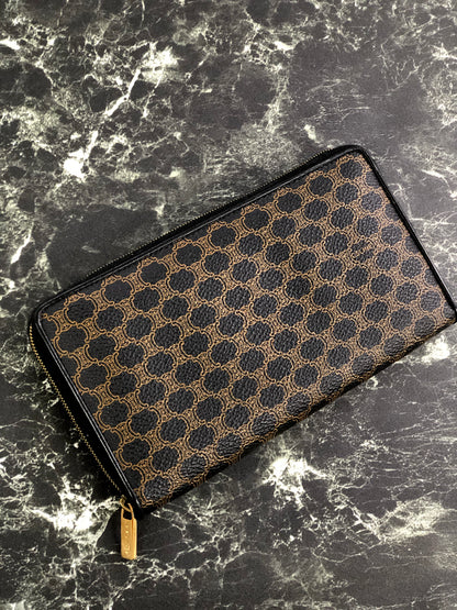 CELINE Macadam logo wallet purse black Accessory Vintage Old celine ua6yb2
