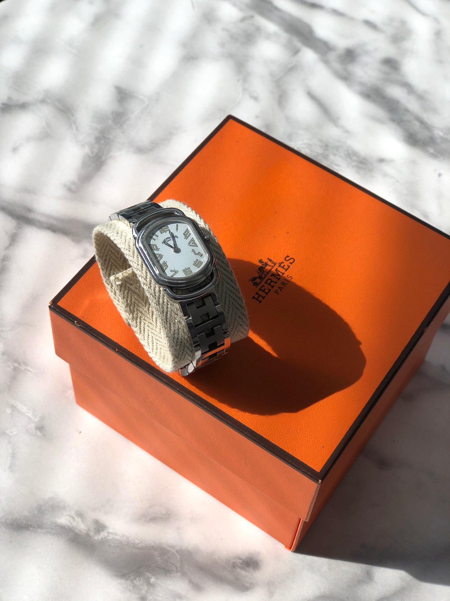 HERMES Watch Silver Vintage 7eaw86