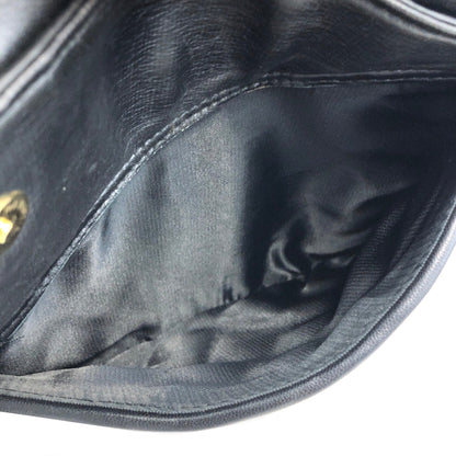 GIVENCHY Logo Quilted Tassel Leather Chain Shoulder bag Black Vintage Old ahvesn