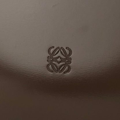 LOEWE Anagram Logo Leather Round Handbag Brown Vintage v8rkcx