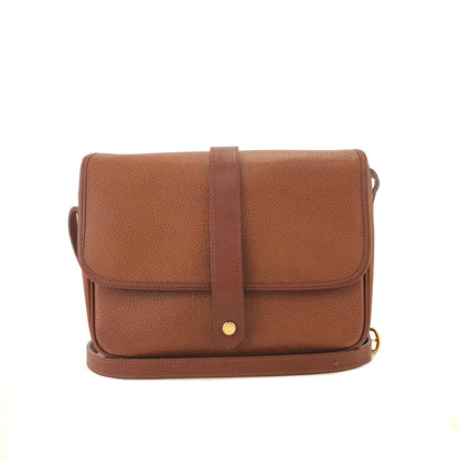 Yves Saint Laurent YSL Logo Flap Shoulder bag Brown Vintage Old kcpv5f