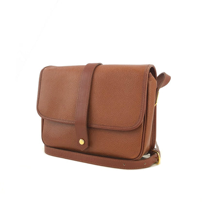 Yves Saint Laurent YSL Logo Flap Shoulder bag Brown Vintage Old kcpv5f