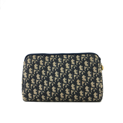 Christian Dior Logo Trotter 提花手拿包 海軍藍 Vintage Old 6tskic