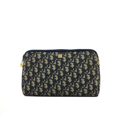 Christian Dior Logo Trotter 提花手拿包 海軍藍 Vintage Old 6tskic