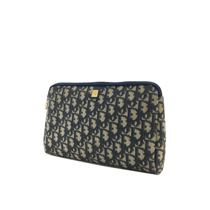 Christian Dior Logo Trotter 提花手拿包 海軍藍 Vintage Old 6tskic