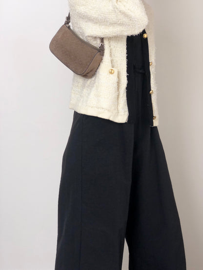 CELINE C Macadam Shoulder bag Light Brown Vintage ntvdgb