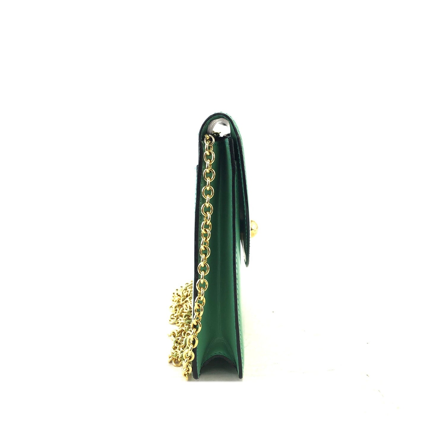CELINE Starball Chain Shoulderbag Green Vintage Old Celine ctvzih