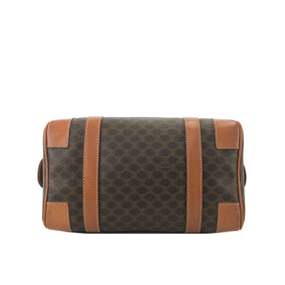 CELINE Macadam Blason Boston bag Handbag Brown Vintage Old Celine s68ihd