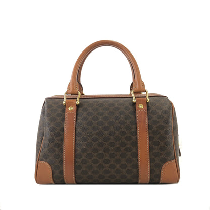 CELINE Macadam Blason Boston bag Handbag Brown Vintage Old Celine s68ihd