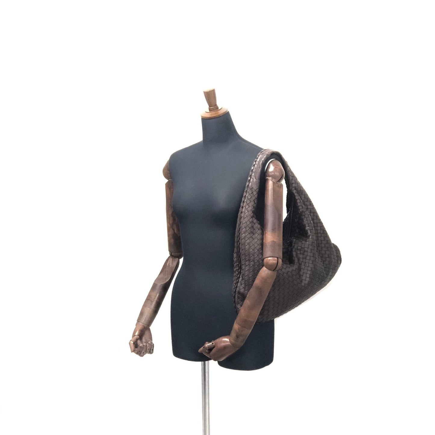 Bottega Veneta Intrecciato Leather Hobo bag Shoulder bag Dark Brown VIntage ffke7u